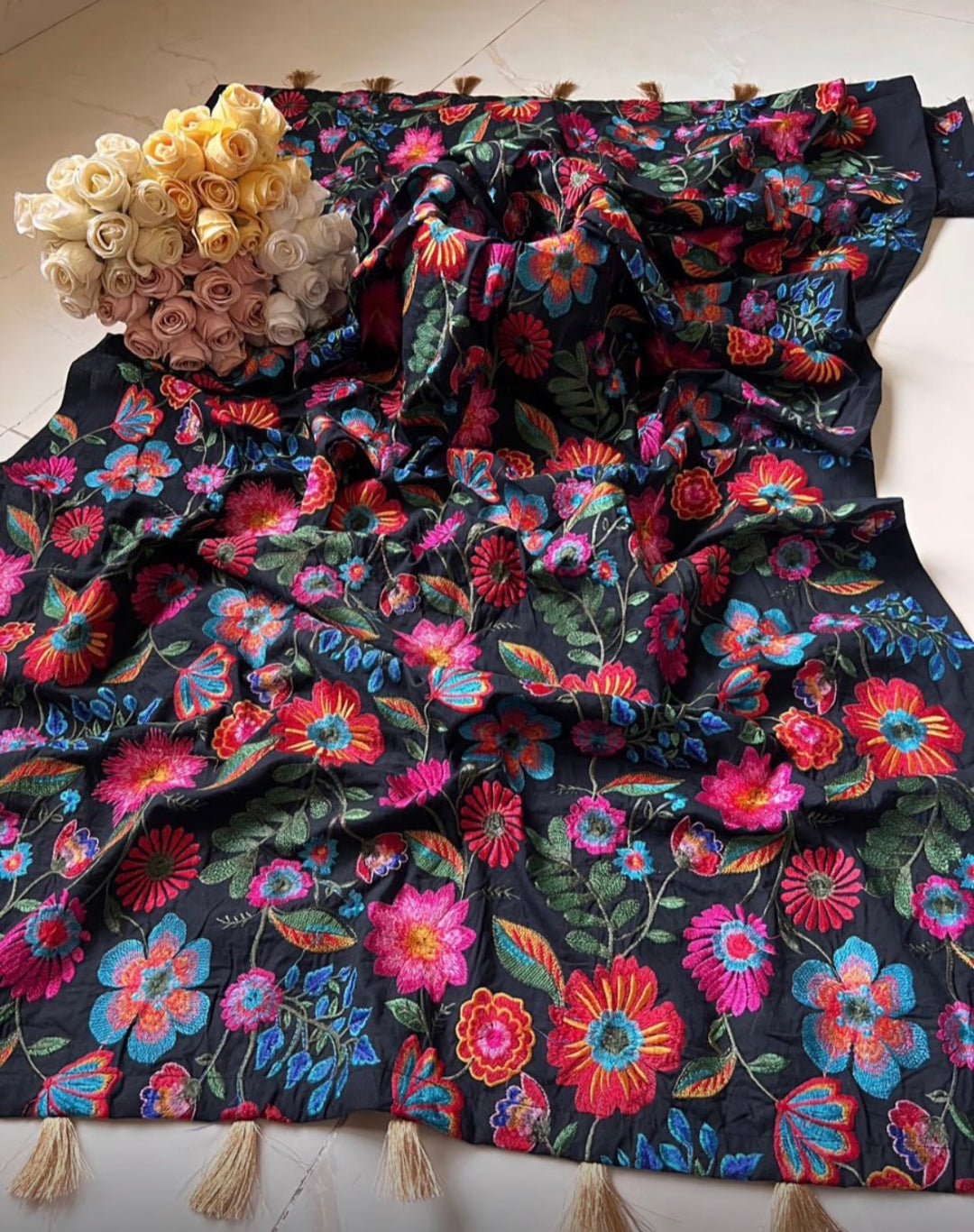 Black Khadar winter Shawls