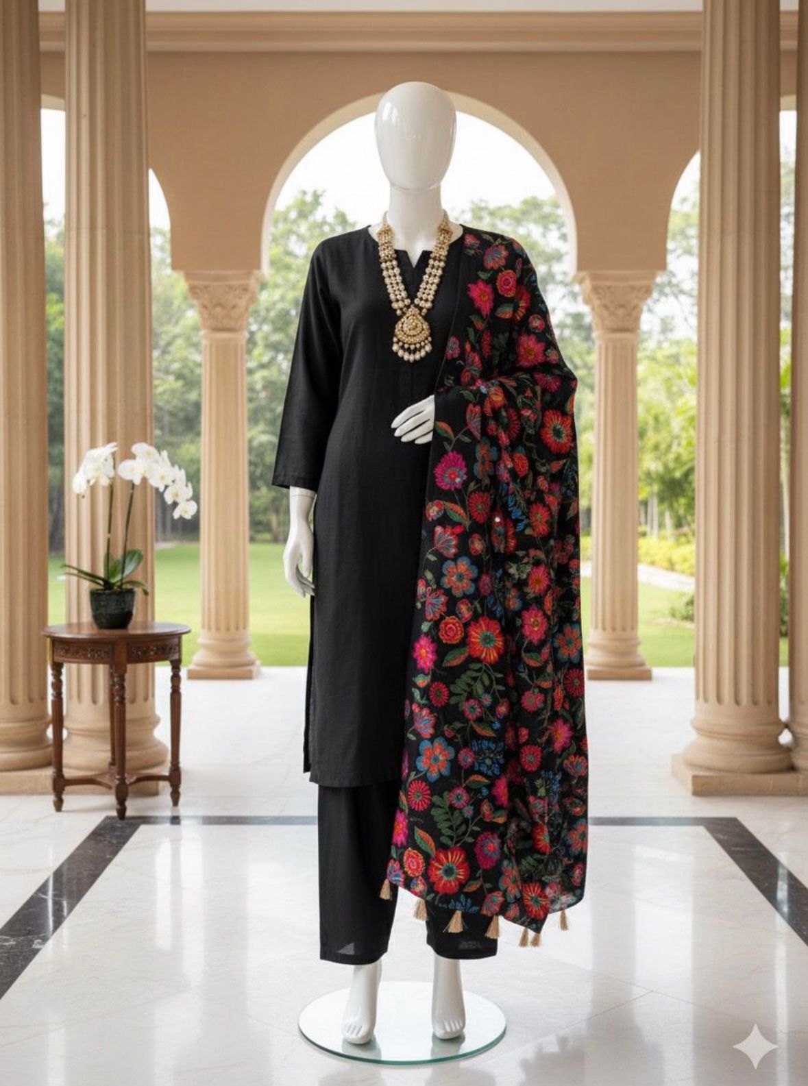 Black Khadar winter Shawls